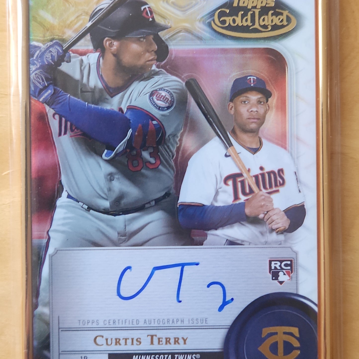 2022 Topps Gold Label Curtis Terry Framed AUTO RC #FA-CT Minnesota Twins