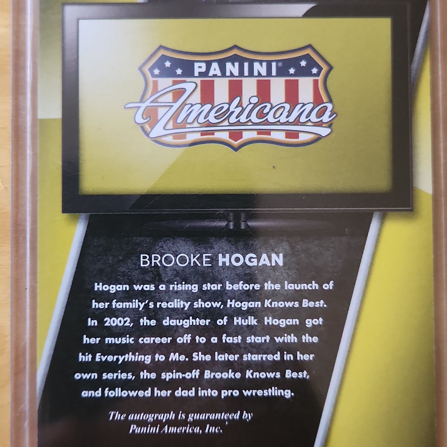 2015 Panini Americana Brooke Hogan AUTO On the Tuben insert # MS-BH