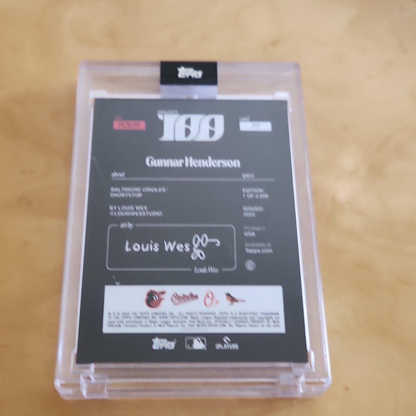 Topps 100 Project SZN4 Gunnar Henderson Art By: Louis Wes #77