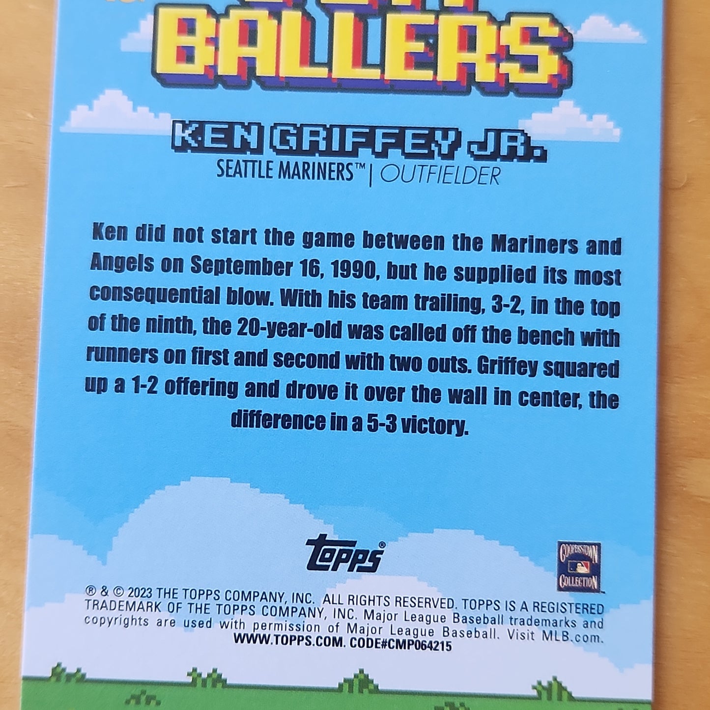 2023 Topps Big League Ken Griffey Jr. 8 Bit Ballers insert #8B-20 Seattle Mariners