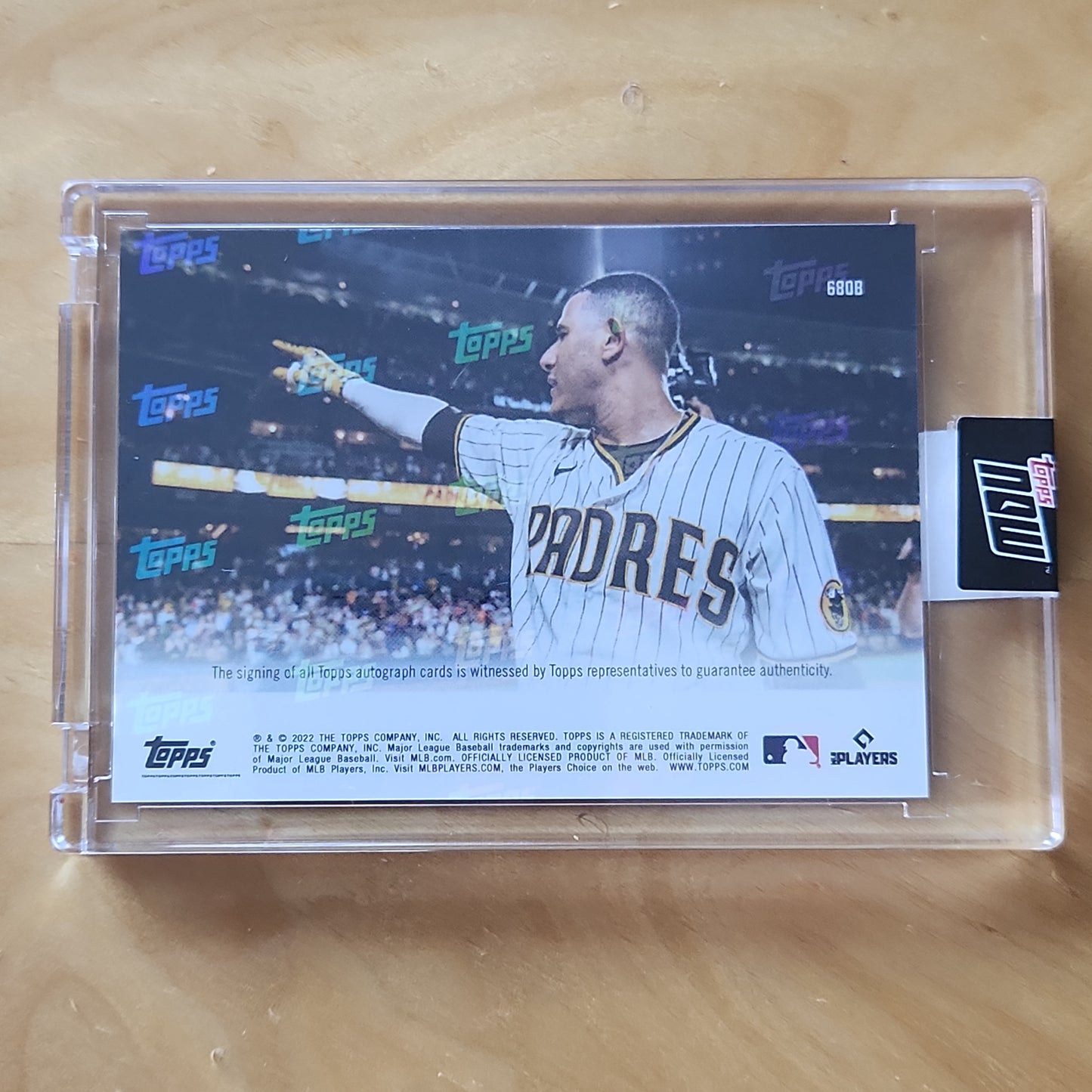 2022 Topp Now Manny Machado On Card AUTO Blue Parallel 12/49 #6808 San Diego Padres