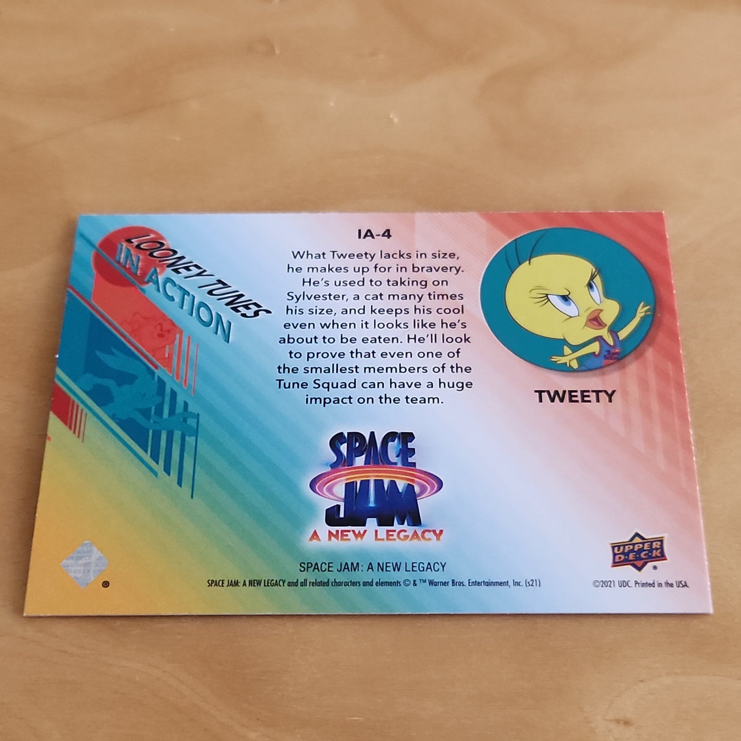 Upper Deck Foil Space Jam A New Legacy Looney Tunes In Action Tweety #IA-4