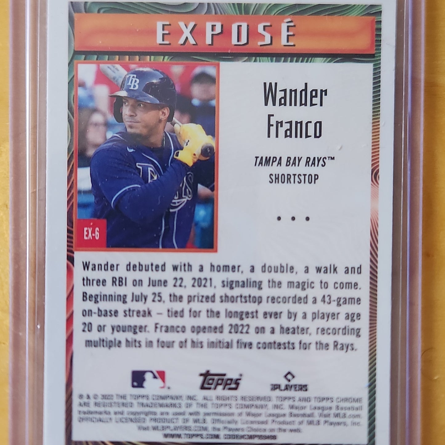 2022 Topps Chrome Wander Franco Sonic Expose #EX-6 Tampa Bay Rays