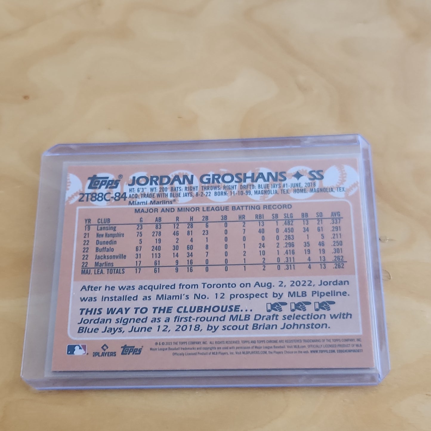 Topps Chrome 35th Anniversary Refracter Jordan Groshans RC #2T88C-84