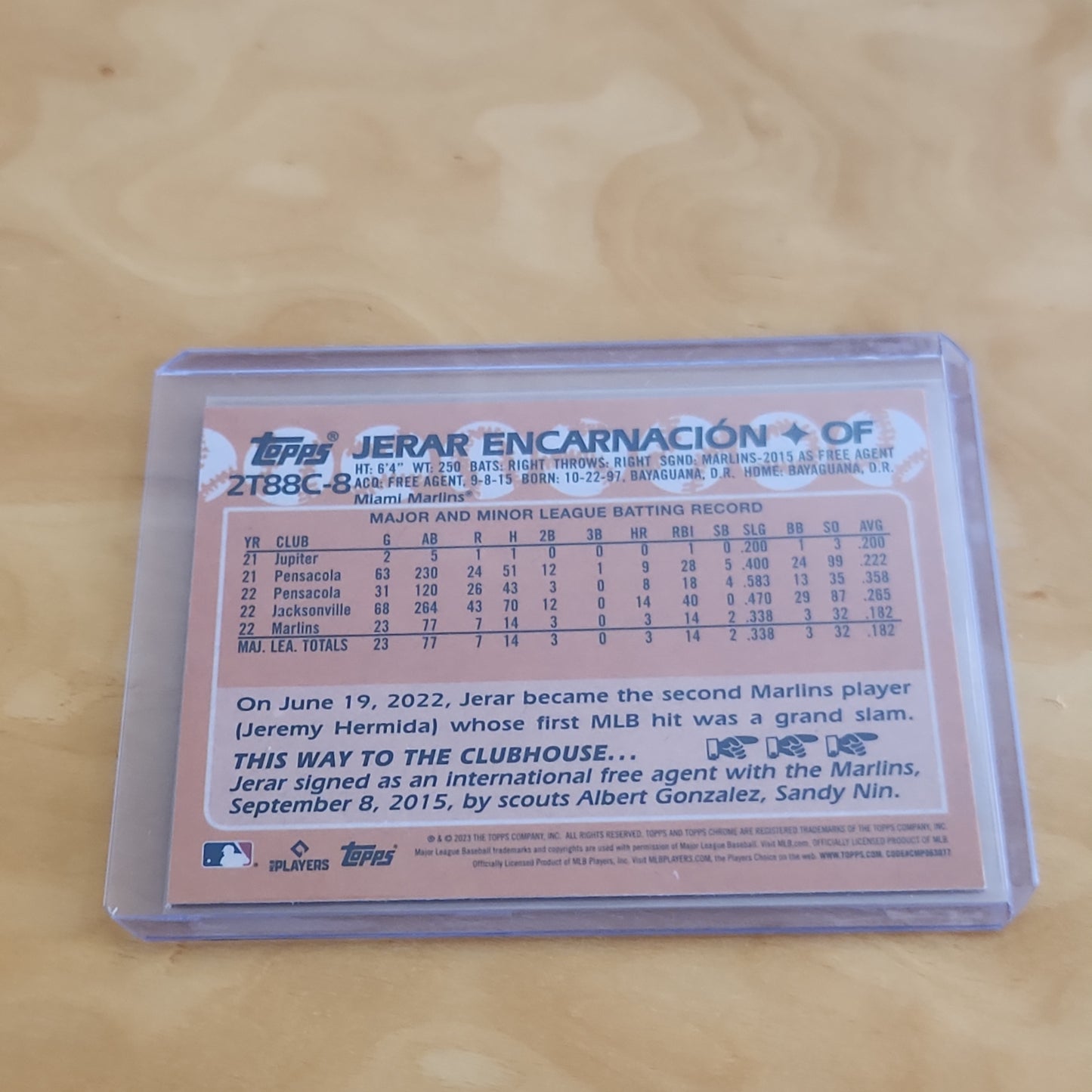 Topps Chrome 35th Anniversary Refracter Jerar Encarnacón RC #2T88C-8