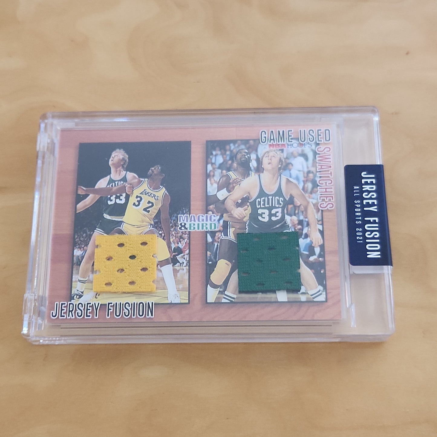 Sports Cards Jersey Fusion NBA Hoops Magic Johnson & Larry Bird #JF-LBEJ
