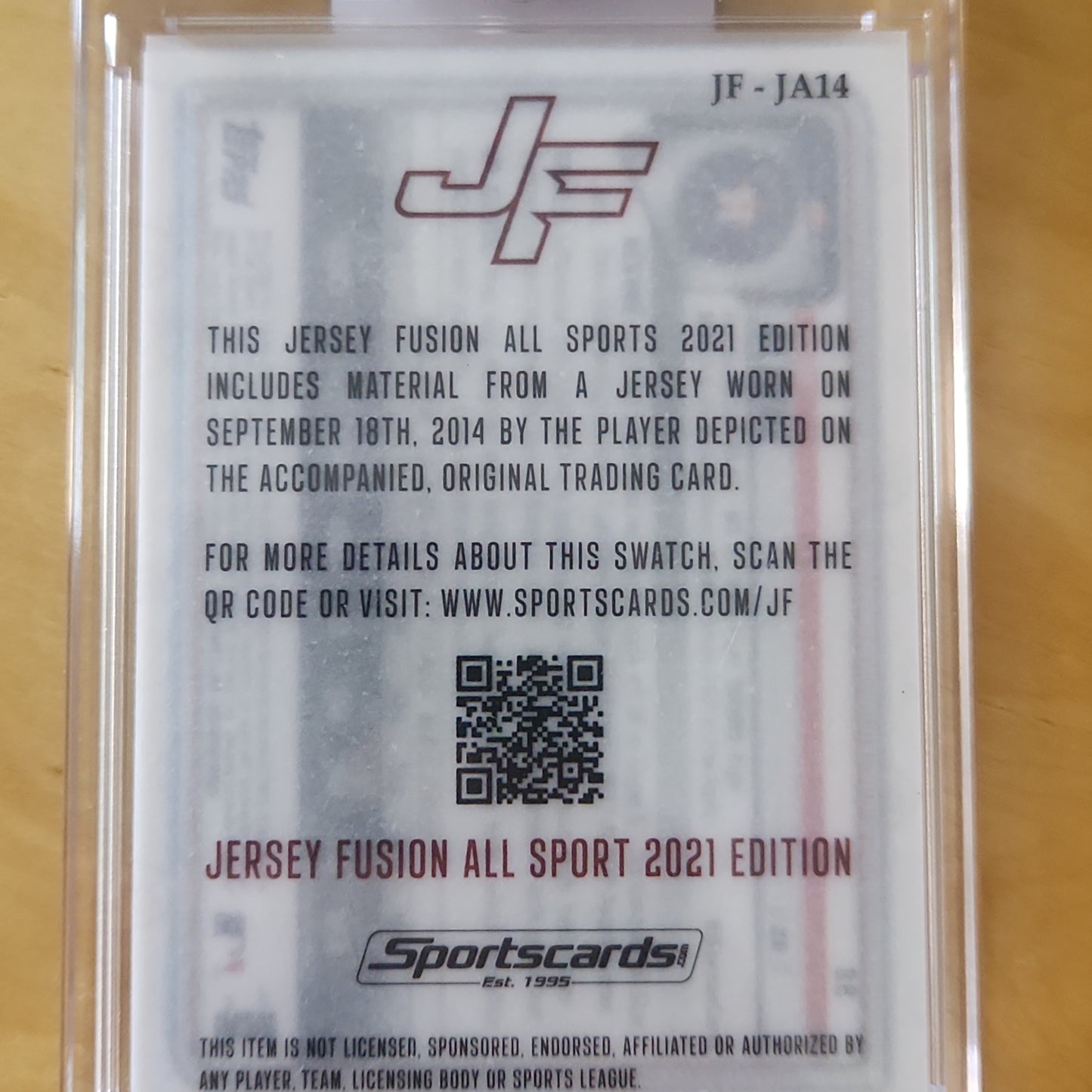 Sports Cards Jersey Fusion All Sports 2021 Topps Bowman Jose Altuve Game Used Patch #JF-Ja14