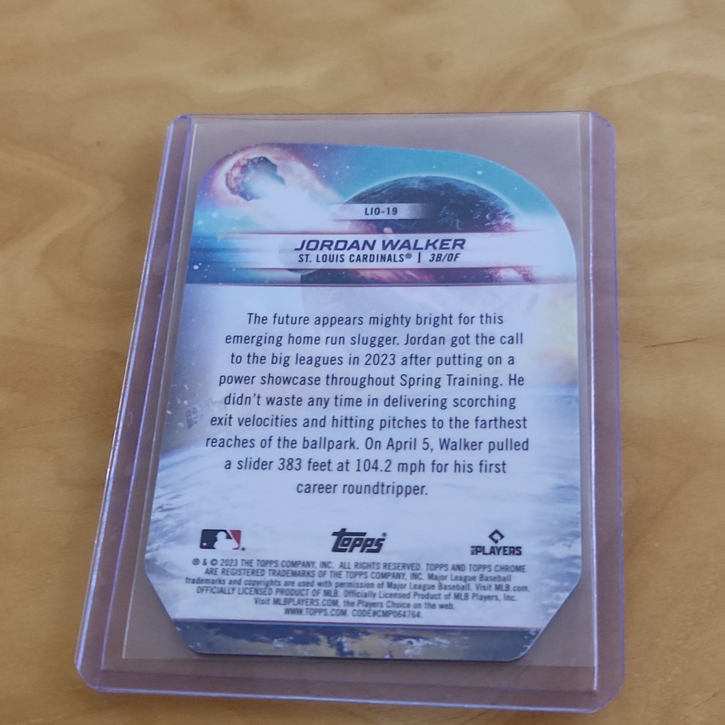 Topps Chrome Cosmic Lanched Into Orbite Dye-Cut Jordan Walker RC #LIO-18