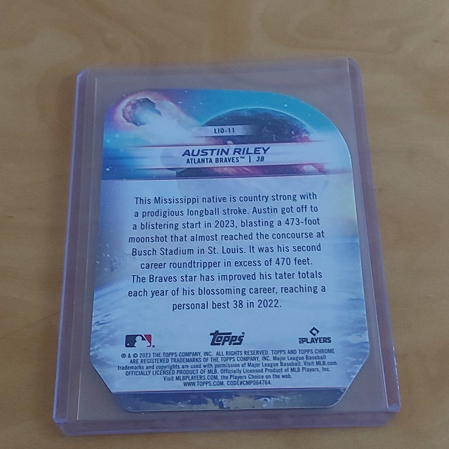 Topps Chrome Cosmic Dye-Cut Launched Into Orbit Austin Riley #LIO-11
