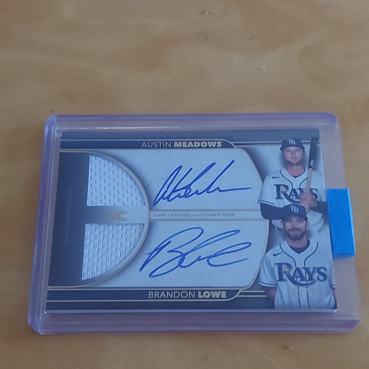 Topps Definitive Collection Duel Auto Austin Meadows & Brandon Lowe Auto 32/35 #DAR-ML