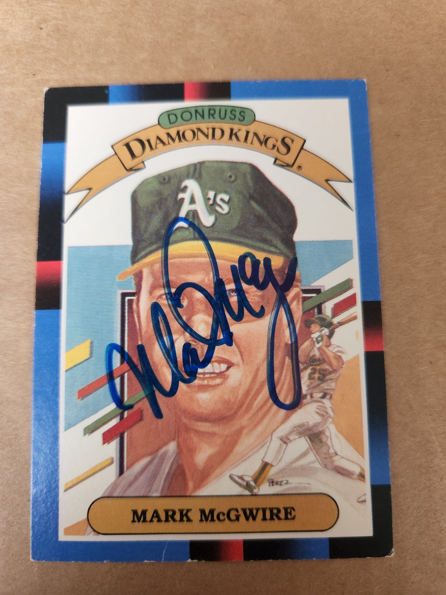 1987 Donruss Diamond Kings Mark McGwire auto Oakland Athletics #1