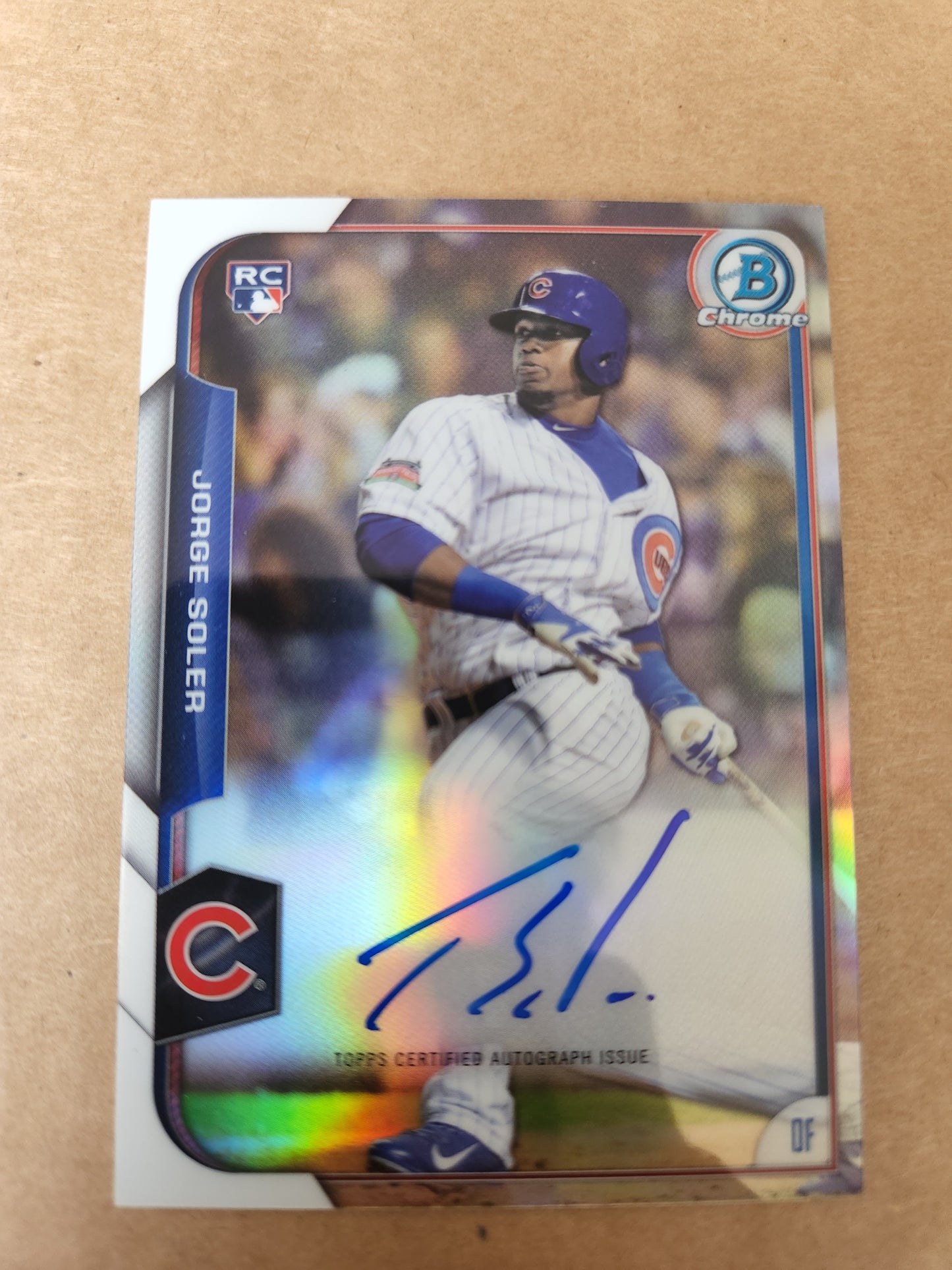 2015 BOWMAN CHROME #BCAR JSO JORGE SOLER AUTOGRAPH ROOKIE RC CUBS 350/499 7176