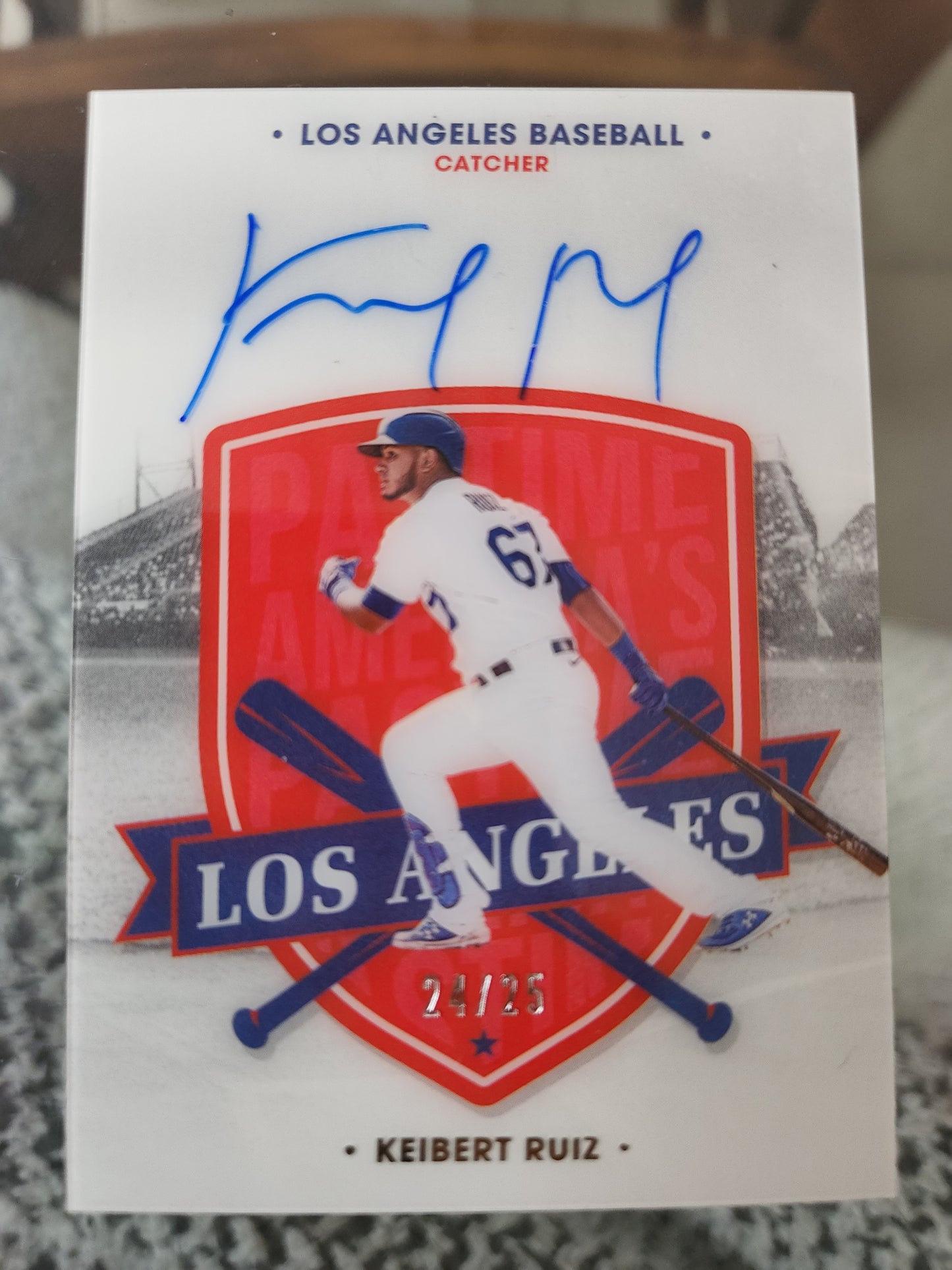 Panini Chronicles Keibert Ruiz auto Autographs Blue Ink No.AP-KR rookie card