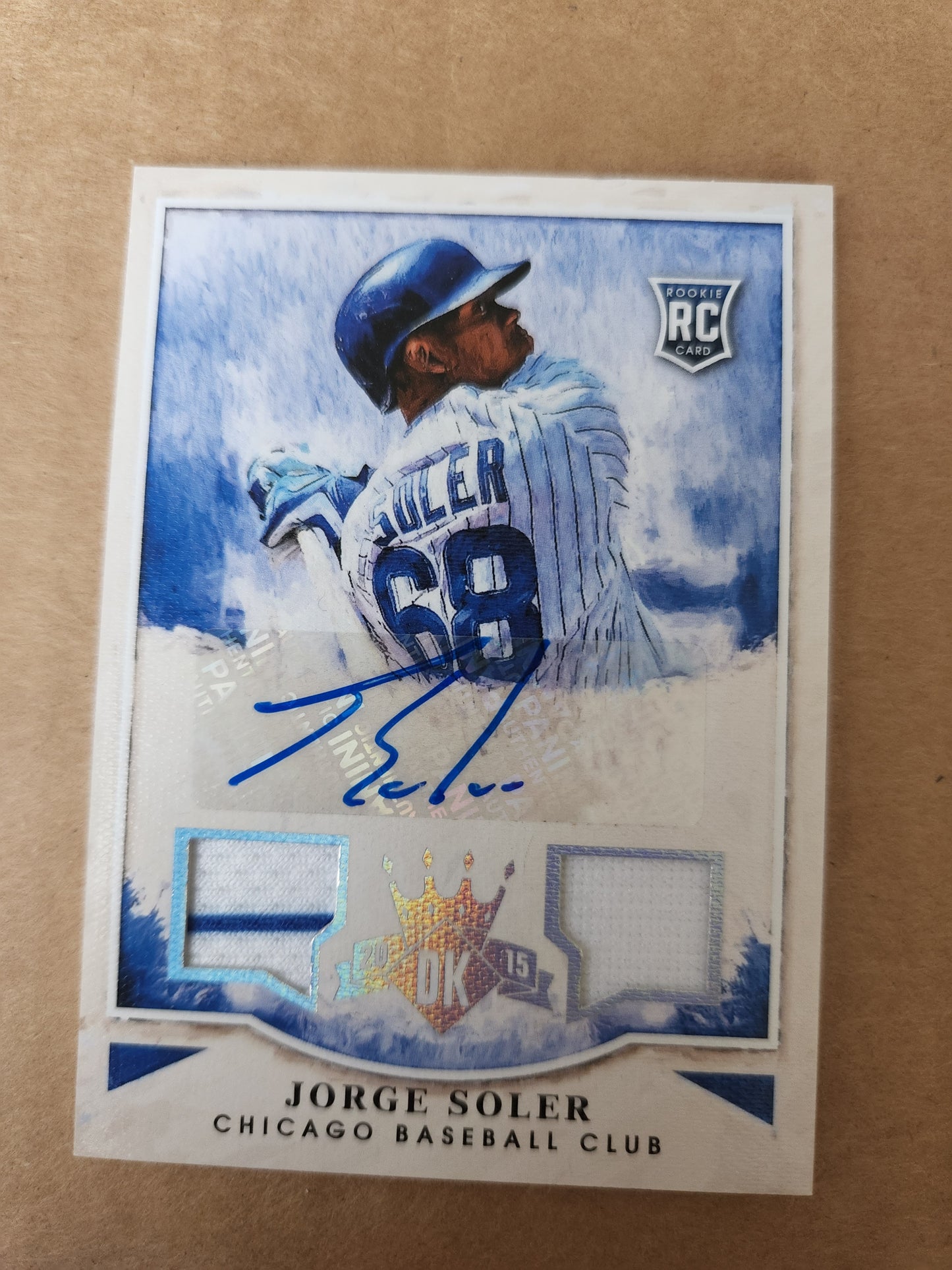 2015 DIAMOND KINGS #166 JORGE SOLER AUTOGRAPH JERSEY RC 059/299, CHICAGO CUBS