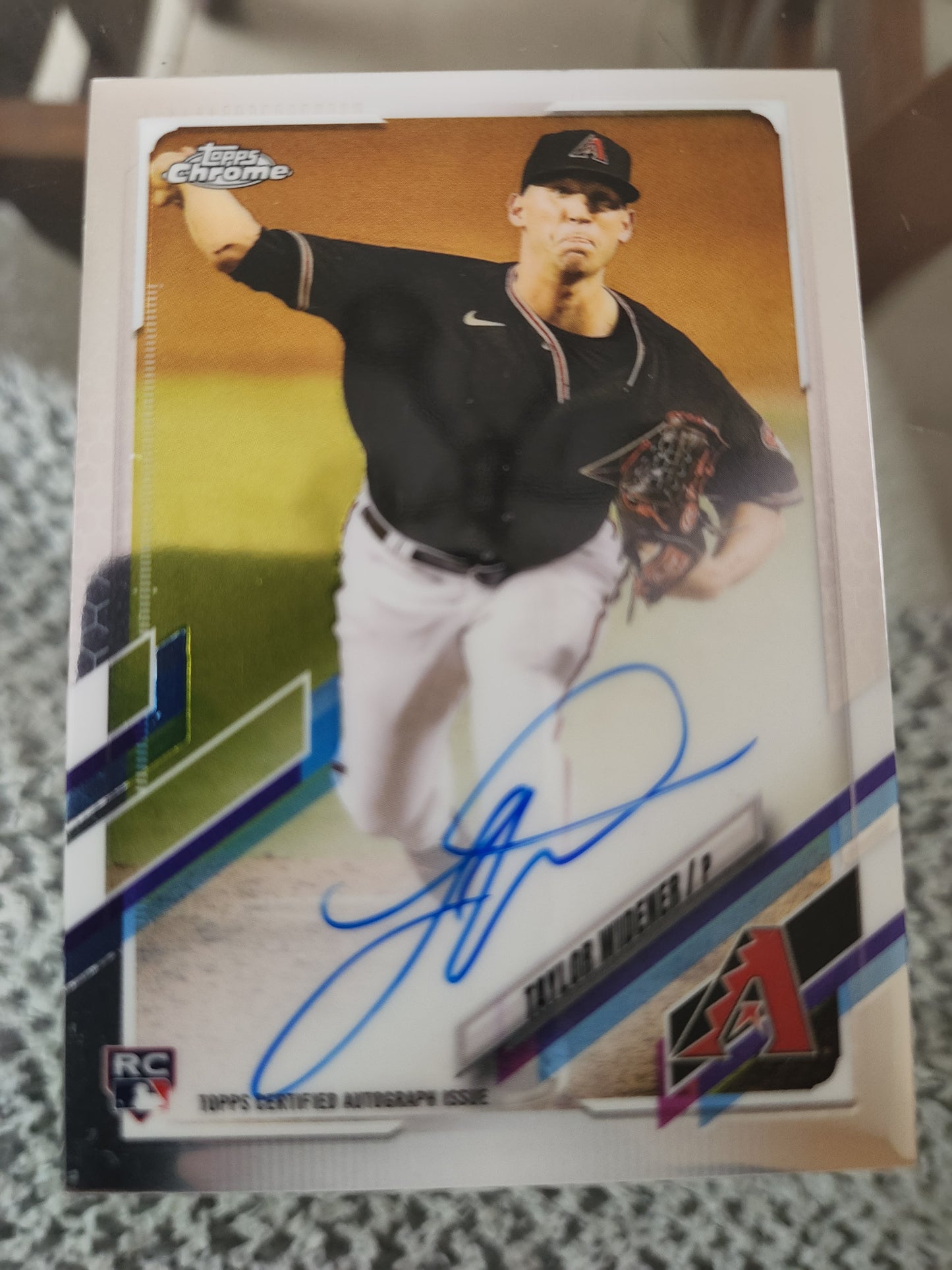 TAYLOR WIDENER BASE RC AUTO 2021 TOPPS CHROME #RA-TW ARIZONA DIAMONDBACKS SPRC