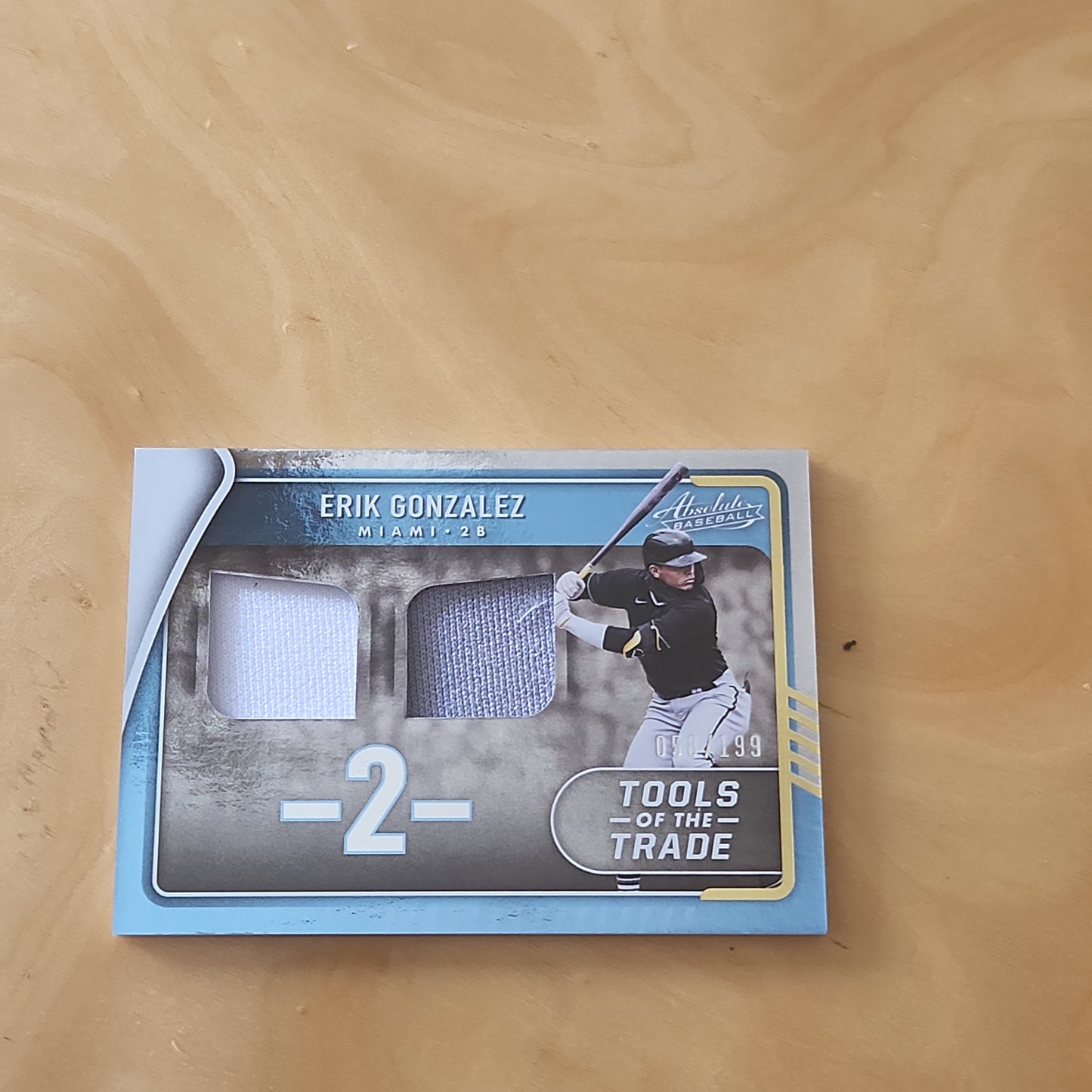 Panini Absolution Baseball 2 Base Tools Of The Trade Erick Ginzalez Relic 056/199 #TTT2-EG