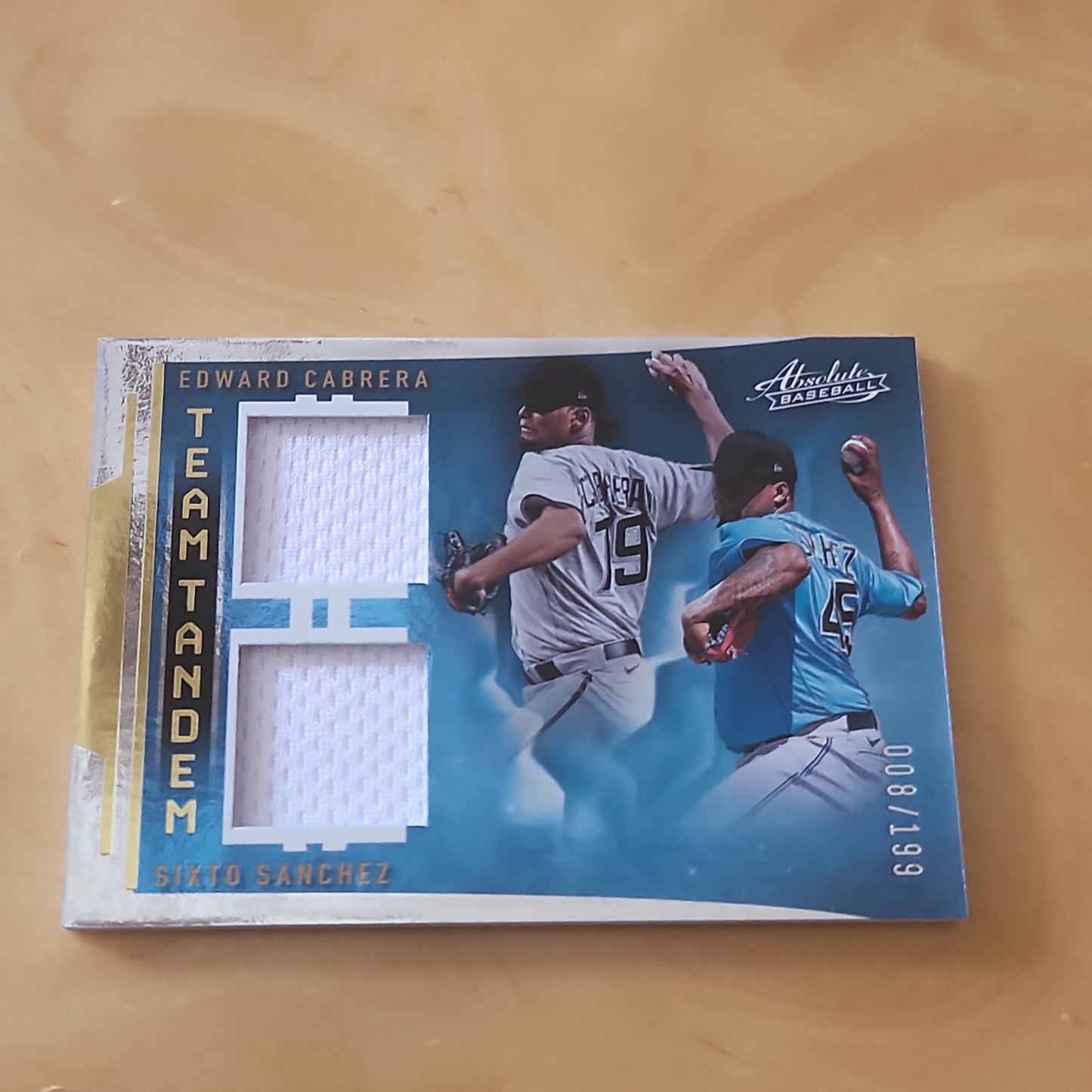 Panini Teamates Absolute Baseball Teamates Edward Cabrera Sixto Sanchez 008/199 #TTM-ES