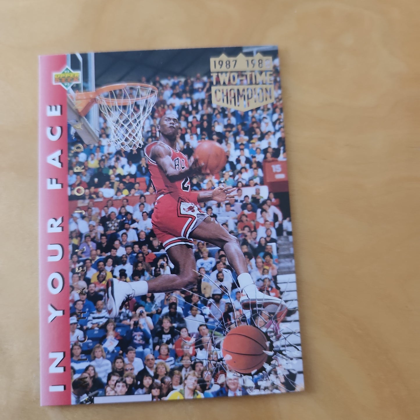 Upper Deck In Your Face 1987-1988 Two Time Champion Michel Jordan #453