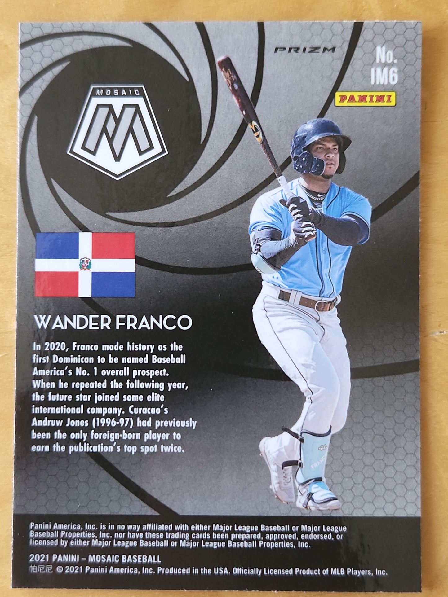 Panini International Men of Mistery Mosaic Wander Franco #1M6