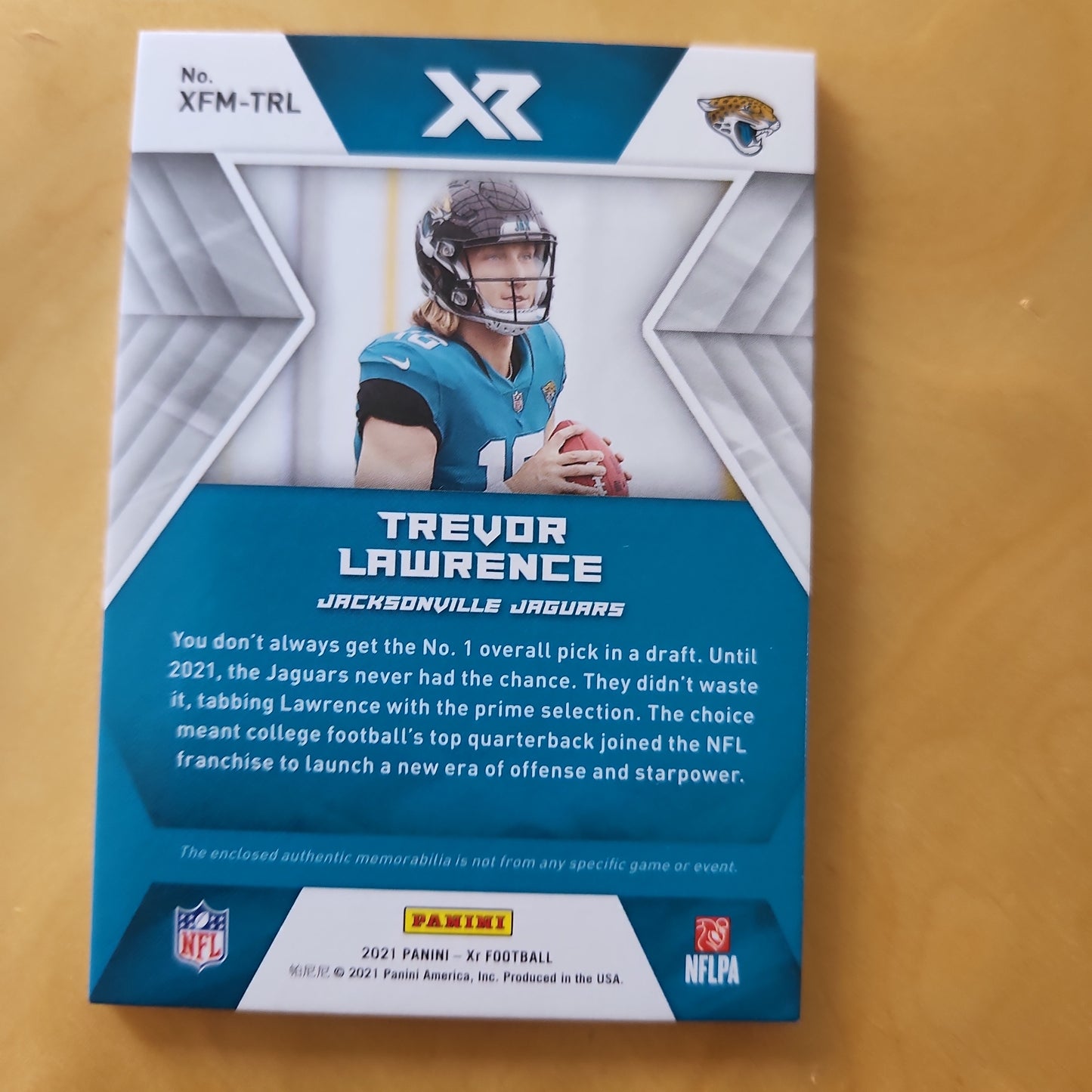 Panini X-Factor Materials RC Trevor Lawrence Relic 12/49 #XFM-TRL