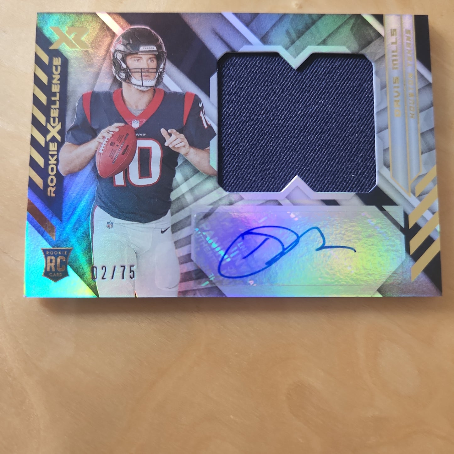 Panini XR Rookie Xcellence RC Davis Mills Auto Relic 2/75 #RXA-DMI