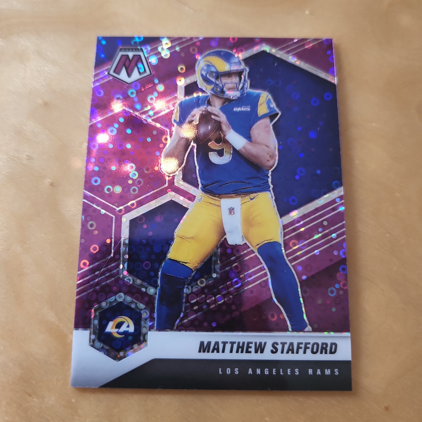 Panini Prizm Mosaic Purple Parallel Refractor Matthew Stafford 32/50 #116