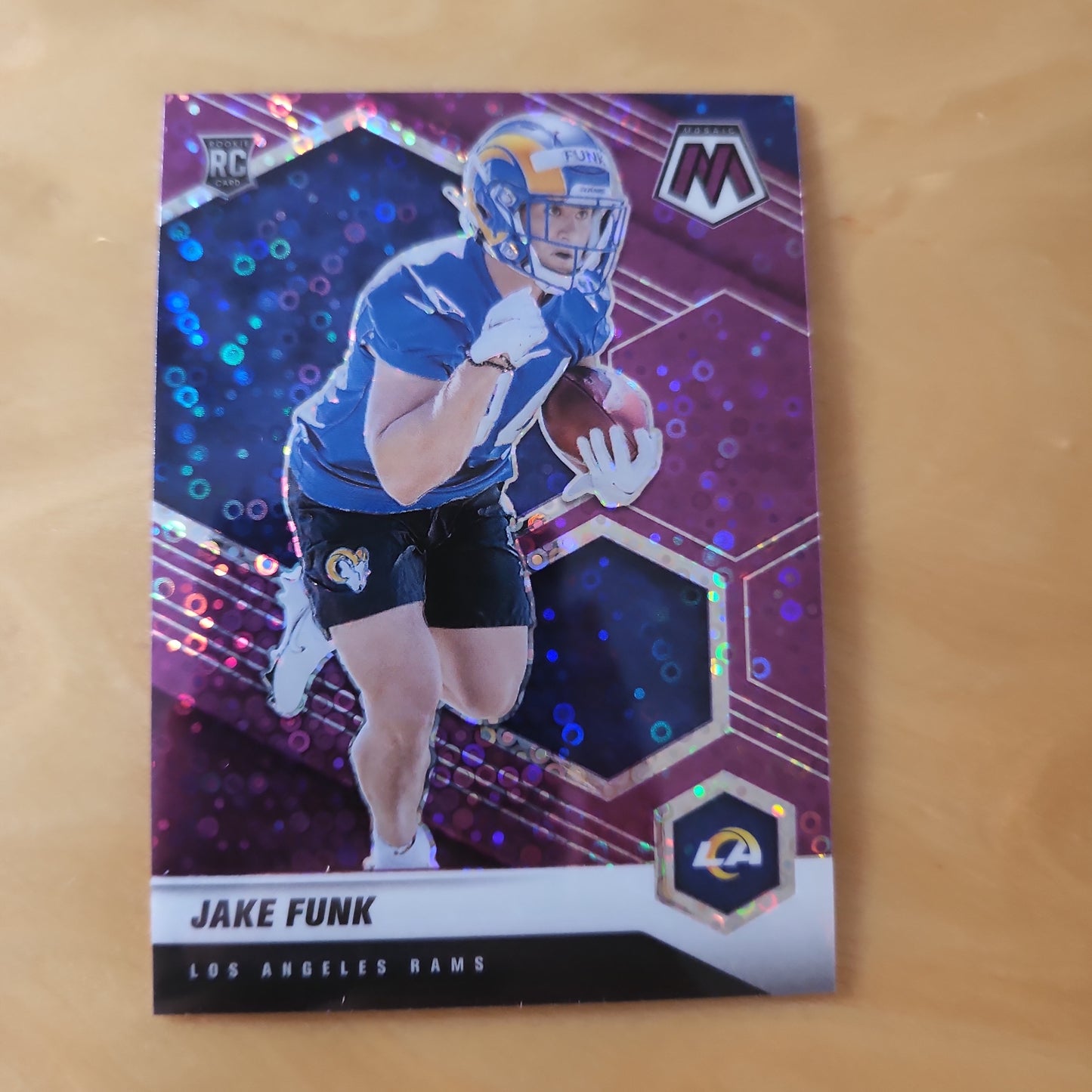 Panini Prizm Mosaic Purple Parallel Refractor RC Jake Funk 21/50 #381