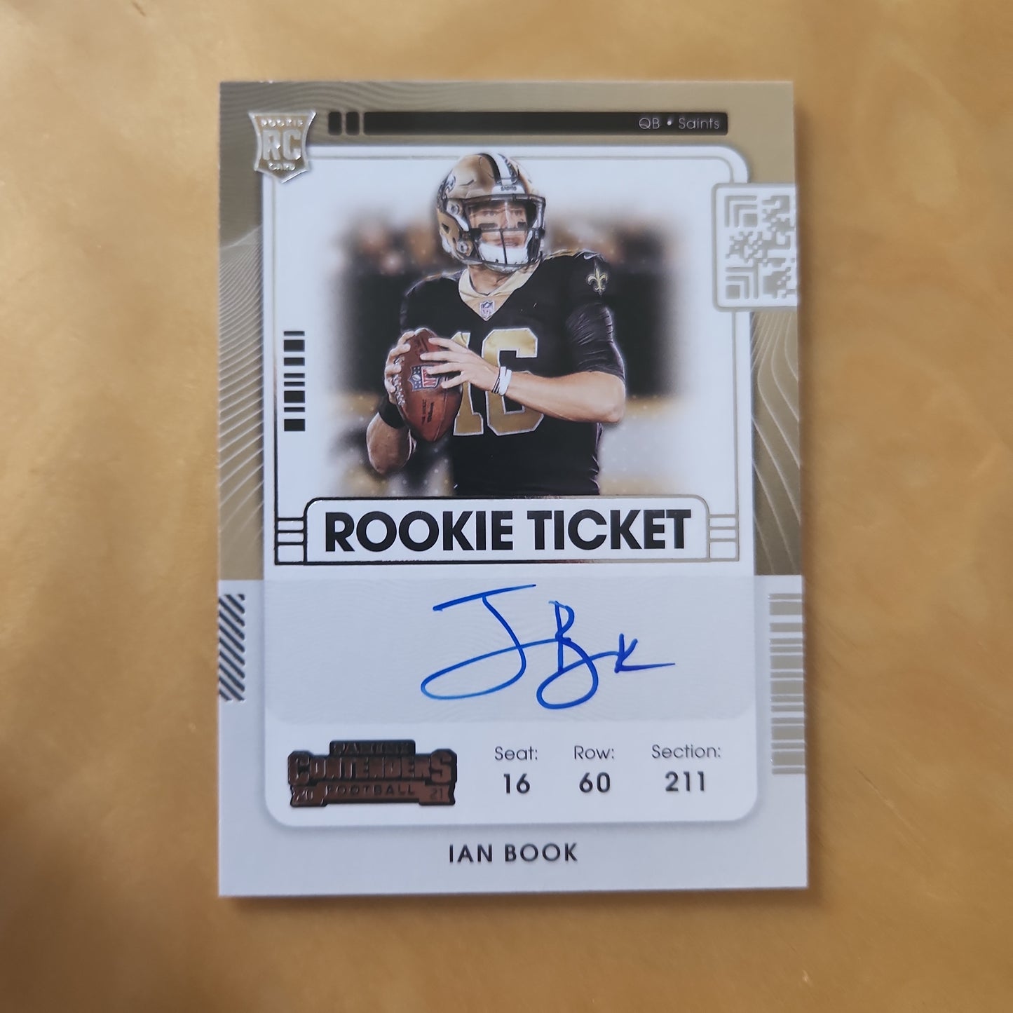Panini Contenders 2021 Football Rookie Ticket RC Ian Book Auto #137