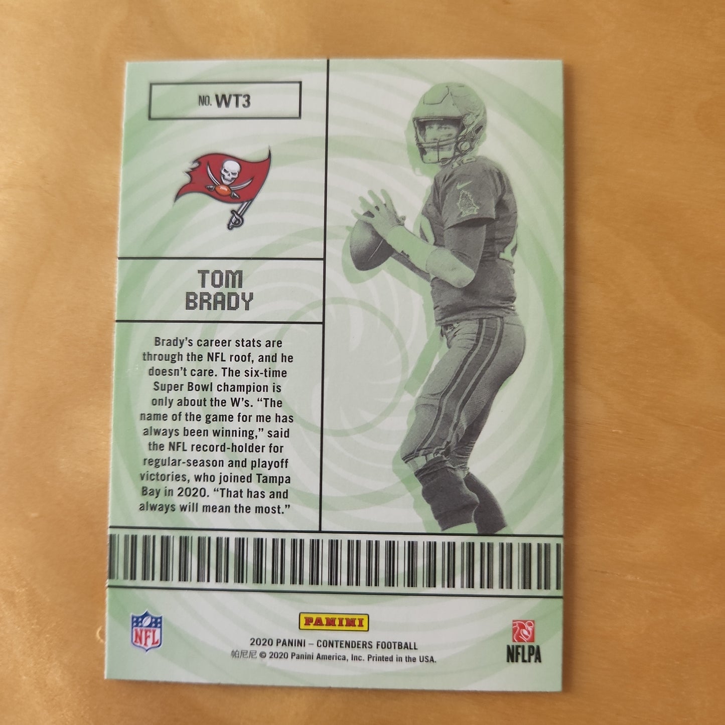 Panini Contenders Football 2020 Winning Ticket Tom Brady #WT3