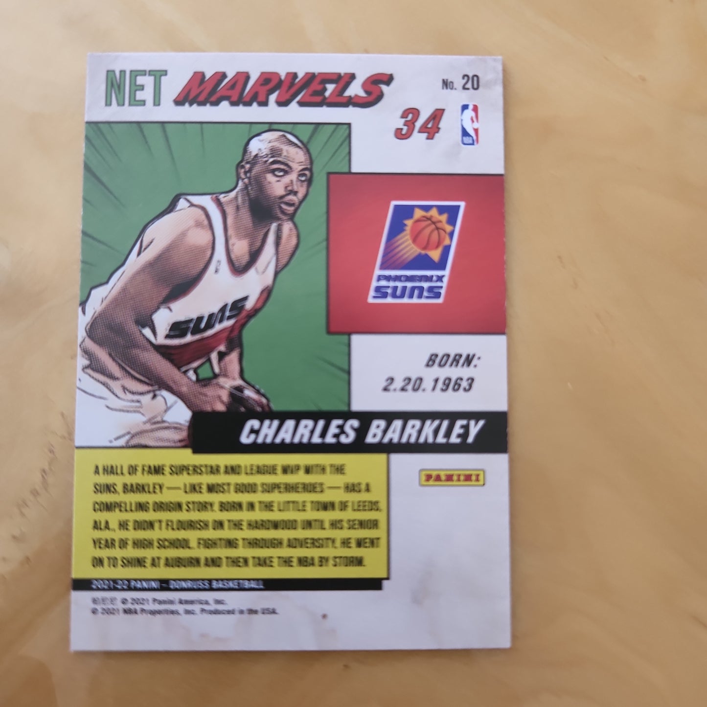 Panini Donruss Net Marvels 2021-2022 Edition Charles Barkley #20