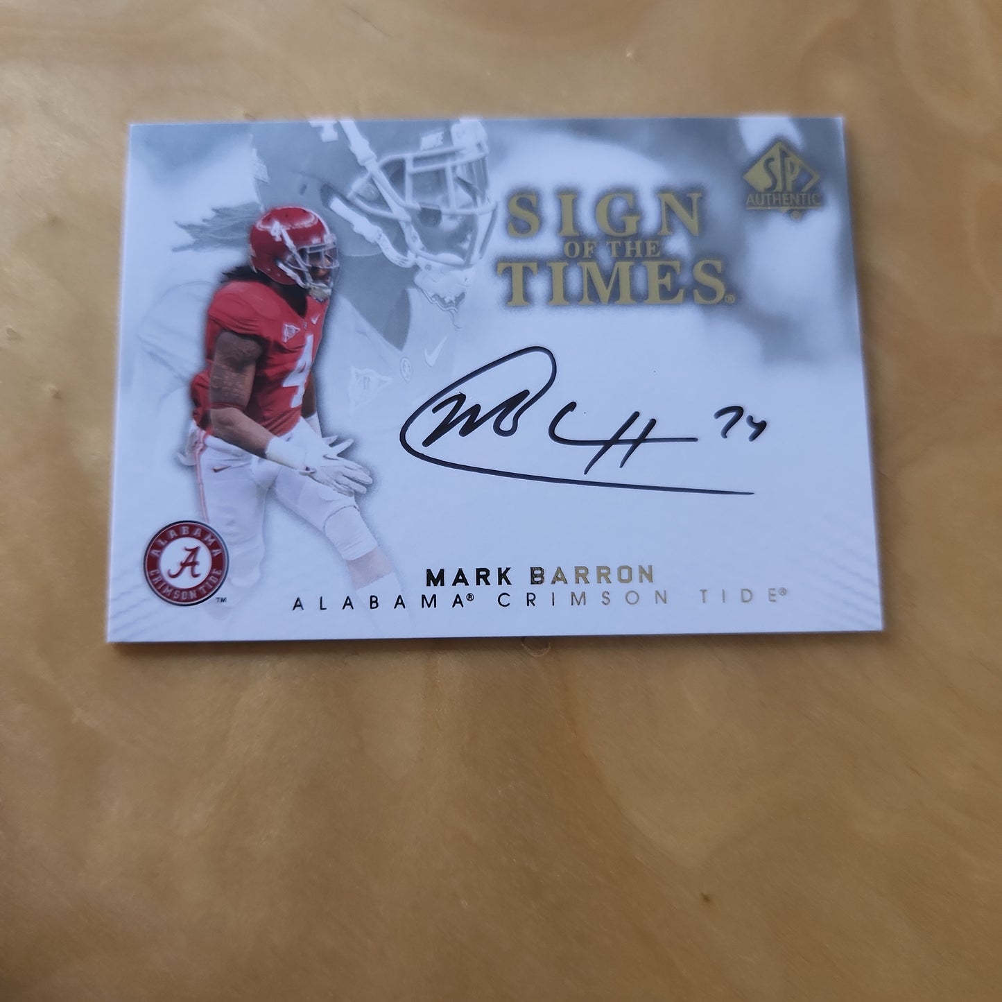 Upper Deck SP Authentic Sign Of The Times Mark Barron Auto #ST-BA