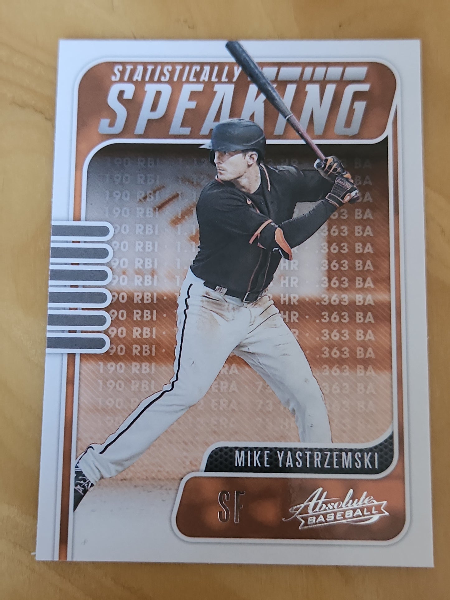 2021 Panini Absolute Statistically Speaking Mike Yastrzemski SS-12