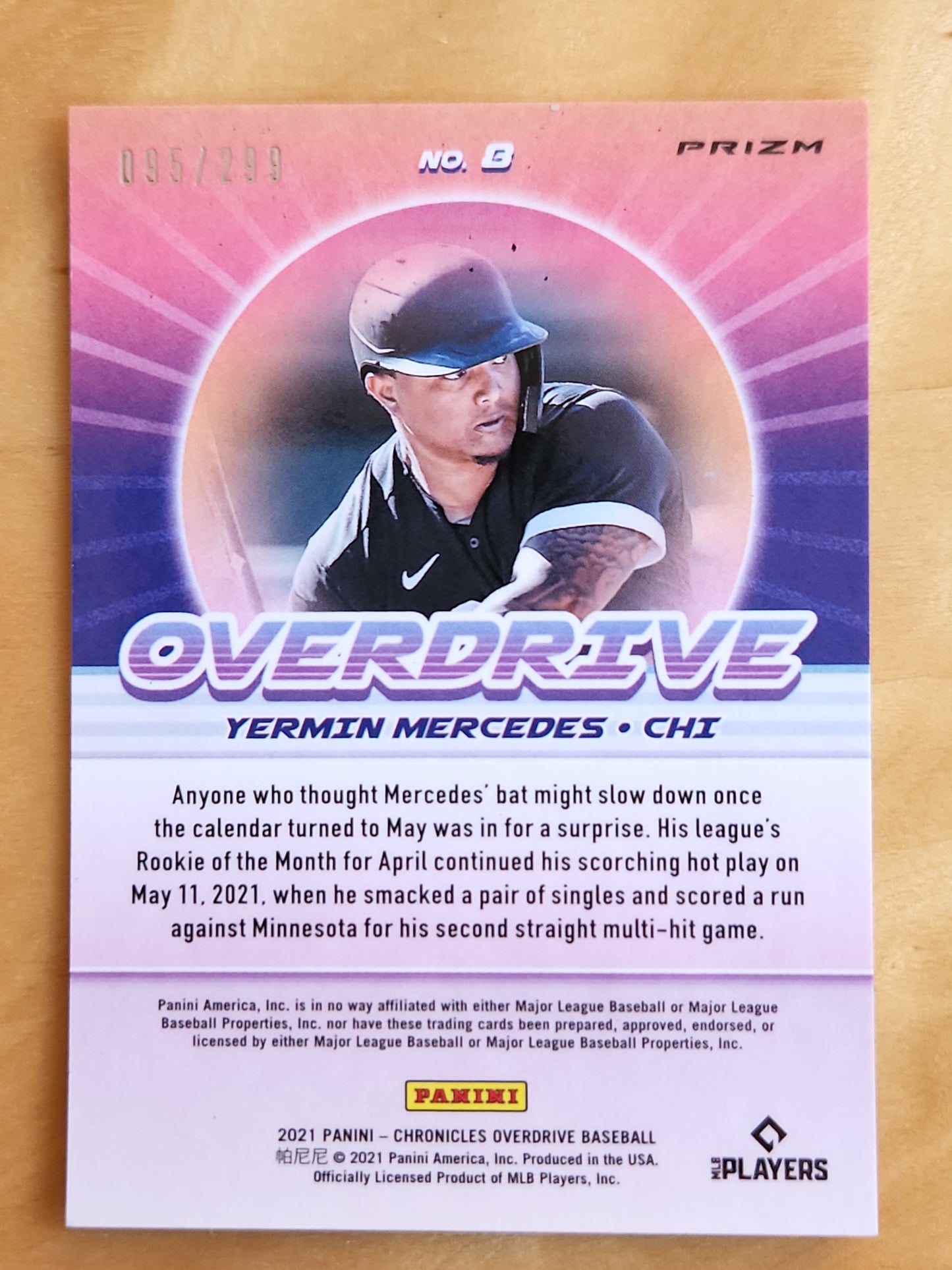 2021 Panin8 Chronicles overdrive Yermin Mercedes RC #8 Hyper 095/299