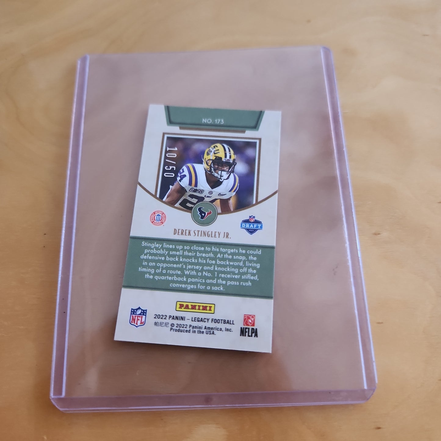 Panini Legacy Mini Holo Rookie Derek Stingley Jr. 10/50 #173