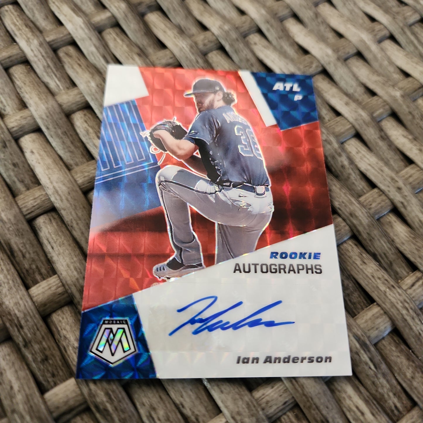 Panini Prizm Mosaic Red Parallel Ian Anderson RC Auto #RAM-IA