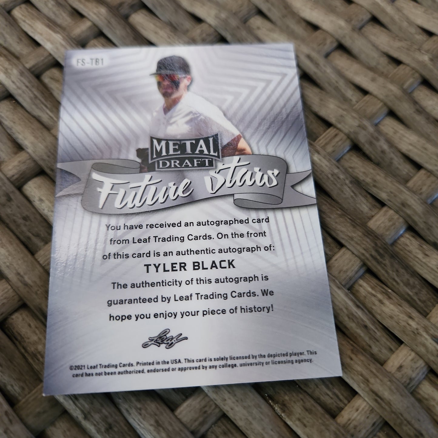 Leaf Metal Draft Future Stars Cracked Ice Tyler Black Auto #FS-TB1