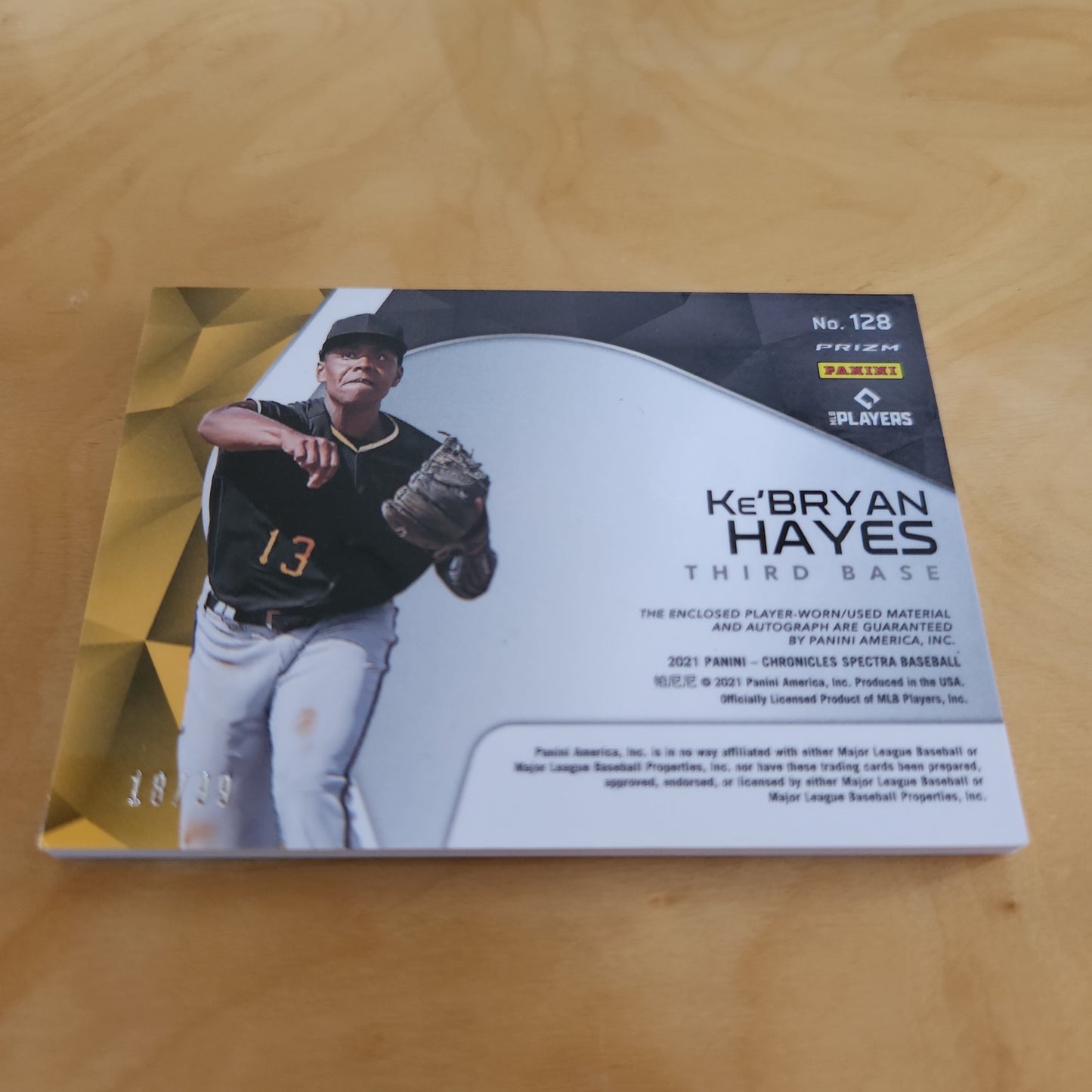 Panini Prizm Spectrr Disco Ke'Bryan Hayes RC Auto 18/99 #128