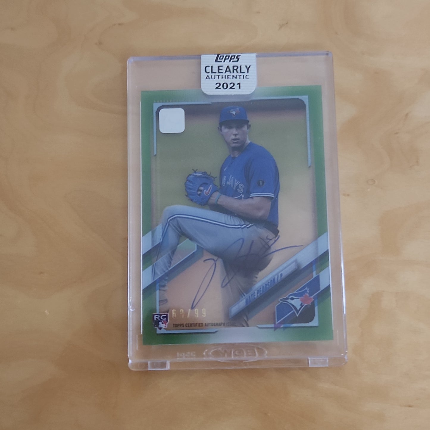 Topps 70th Anniversary Clear Green Parallel Nate Pearson RC Auto 68/99 #CAA-NP