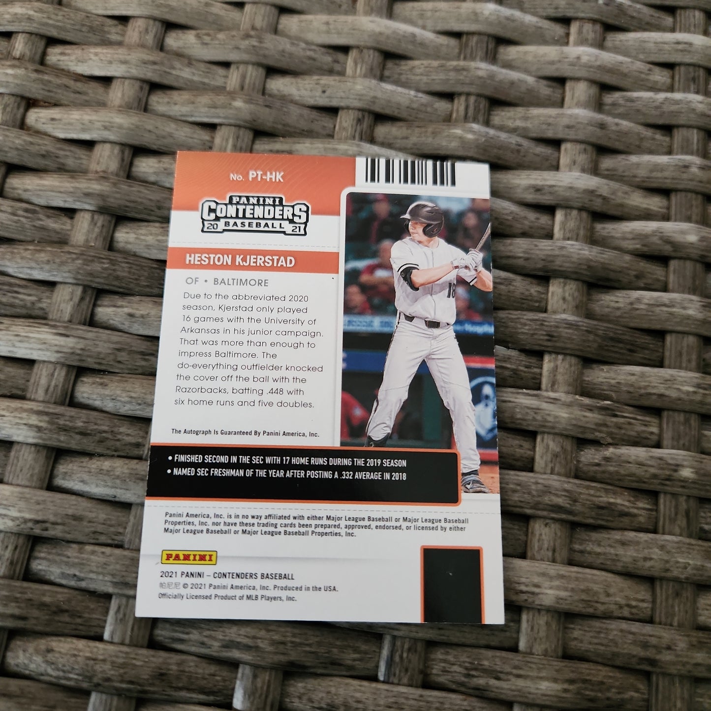 Panini Contenders Prospect Ticket Heston Kjerstad Auto #PT-HK