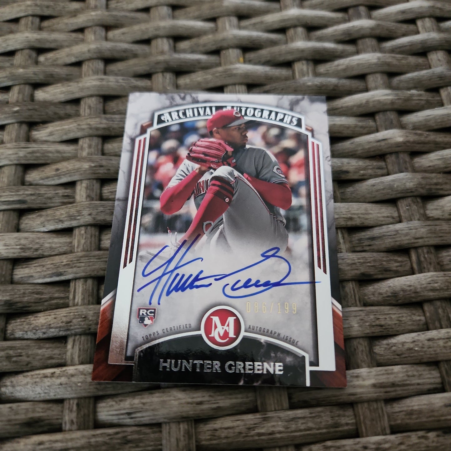 Topps Archvial Autohraphs Hunter Greene RC Auto 086/199 #AA-HG