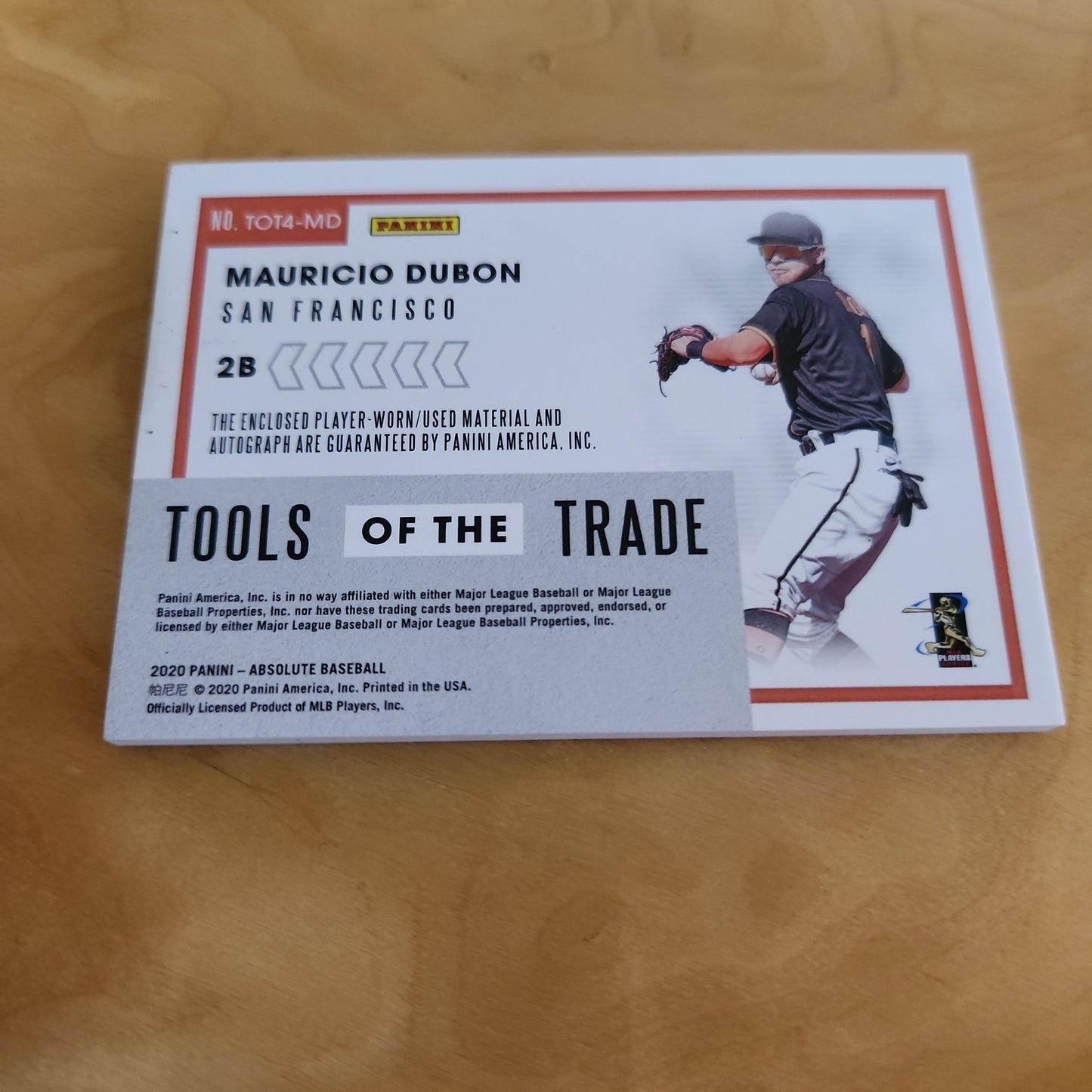 Panini Absolute Baseball Tools To The Trade Mauricio Dubon Quadrupul Relic Auto 105/149 #TOT4-MD