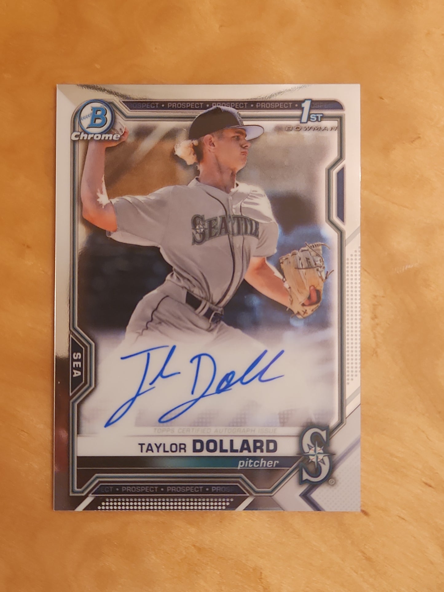 TAYLOR DOLLARD AUTO 2021 Bowman Chrome Baseball 1ST CPA-TDO Seattle Mariners