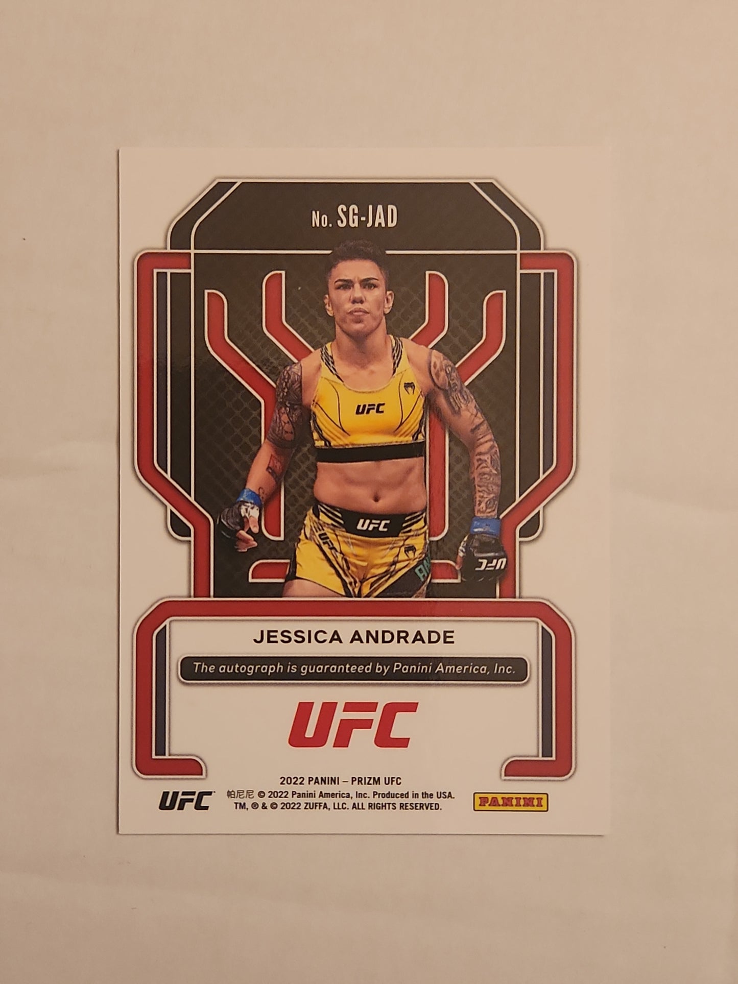 2022 Panini Prizm UFC Jessica Andrade Silver Prizm Auto Autograph #SG-JAD U923