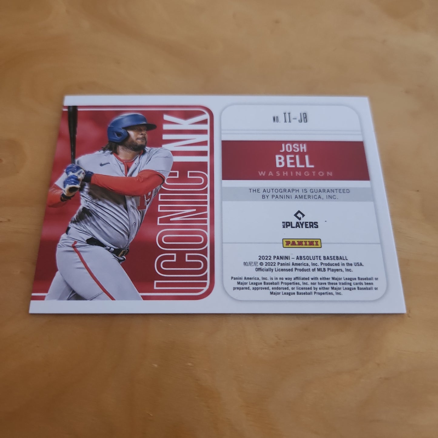 Panini Absolute Baseball Iconic Ink Josh Bell Auto 55/75 #II-JB