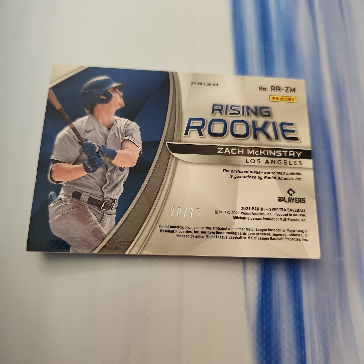 Panini Spectrr Rising Rookie Zach Mckinstry RC Duo Relic 20/75 #RR-ZM