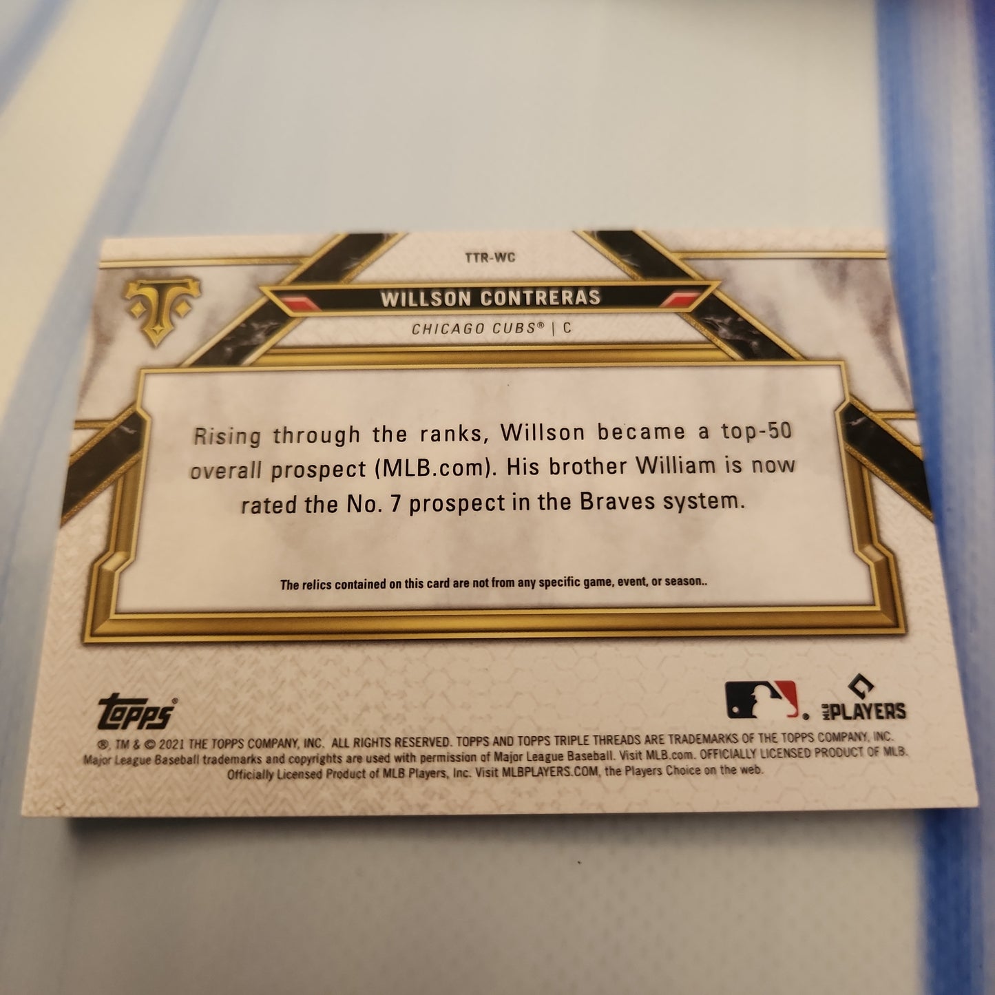 Topps Contreras Willson Contteras Jersey Patch  31/36 #TTR-WC