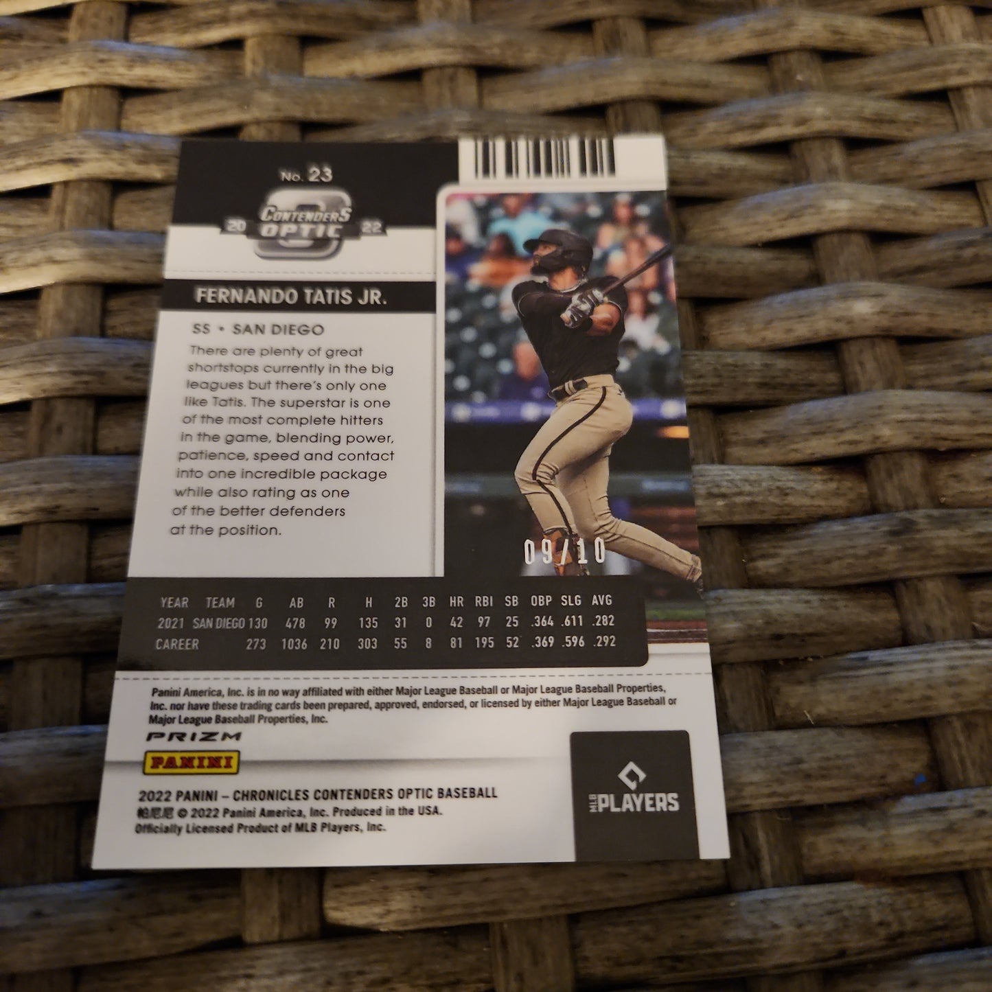 Panini Contenders Optic Season Ticket Fernando Tatis Jr. 9/10 #23