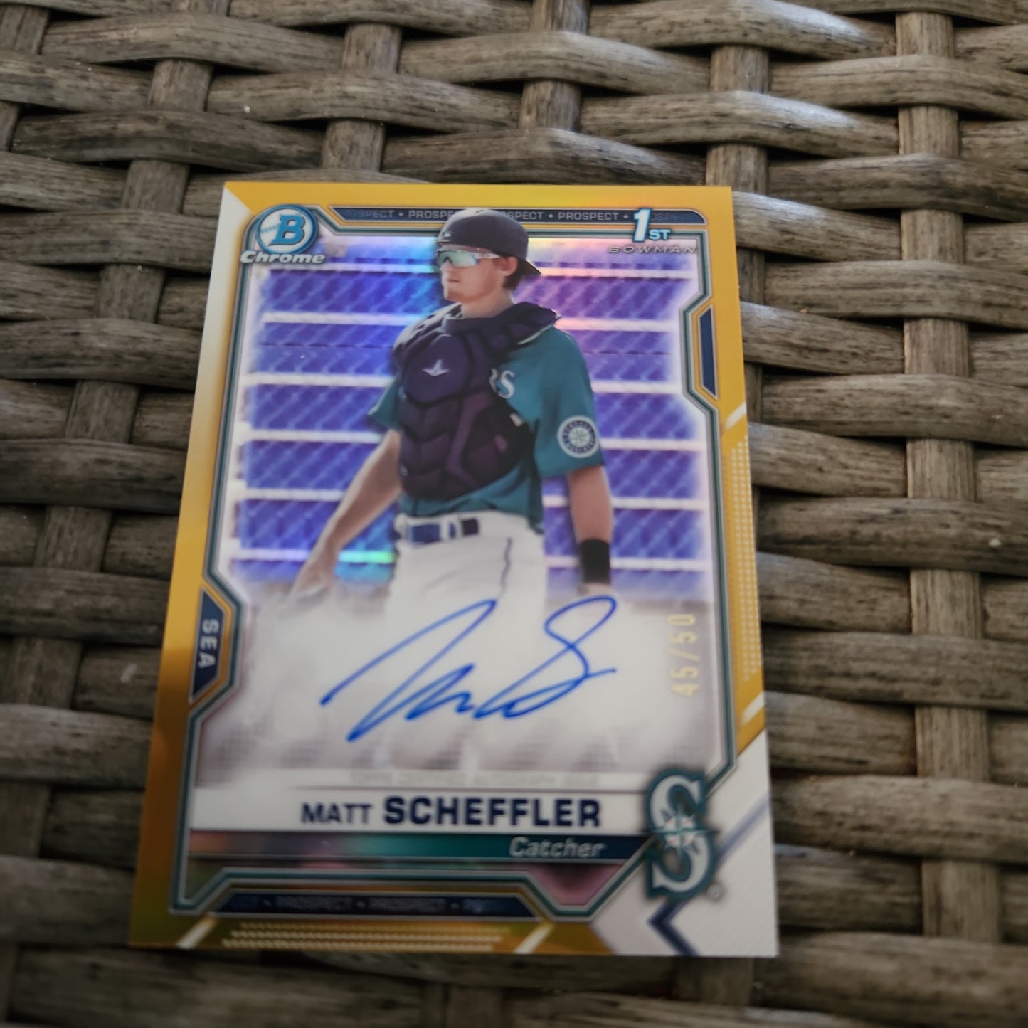 Topps B Chrome Orange Parallel Matt Scheffler Auto 45/50 #CPA-MSC