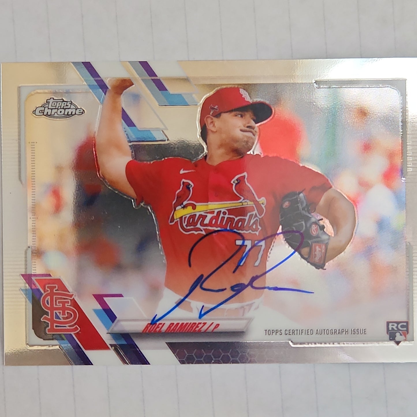 ROEL RAMIREZ RC AUTO 2021 TOPPS CHROME ROOKIE BASE AUTO #RA-RR CARDINALS