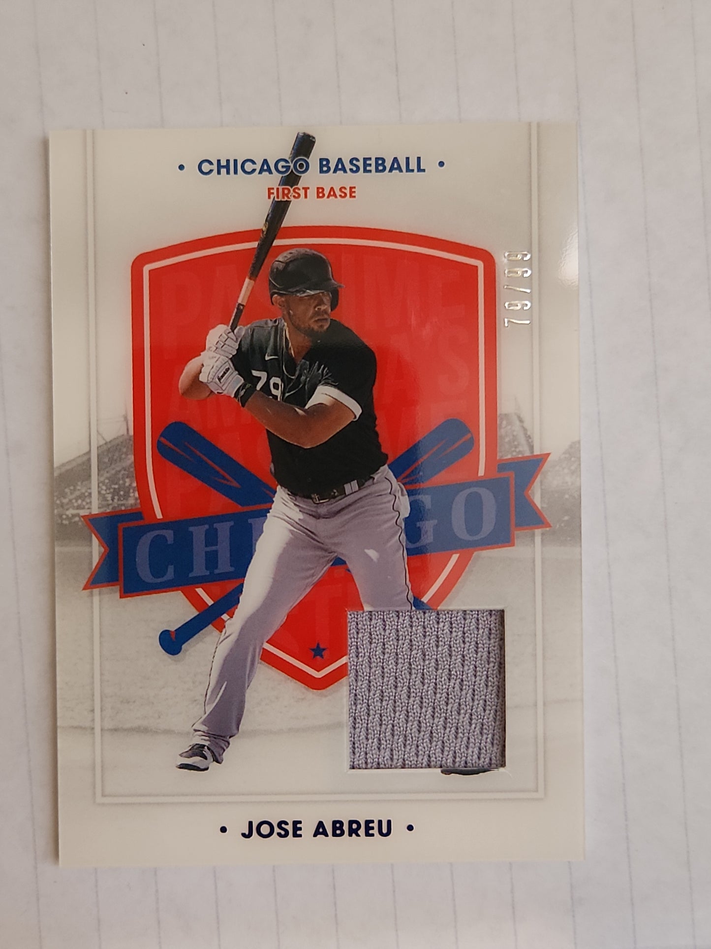 Jose Abreu 2021 Chronicles America Past Times Patch 79/99 #72 Chicago White Sox